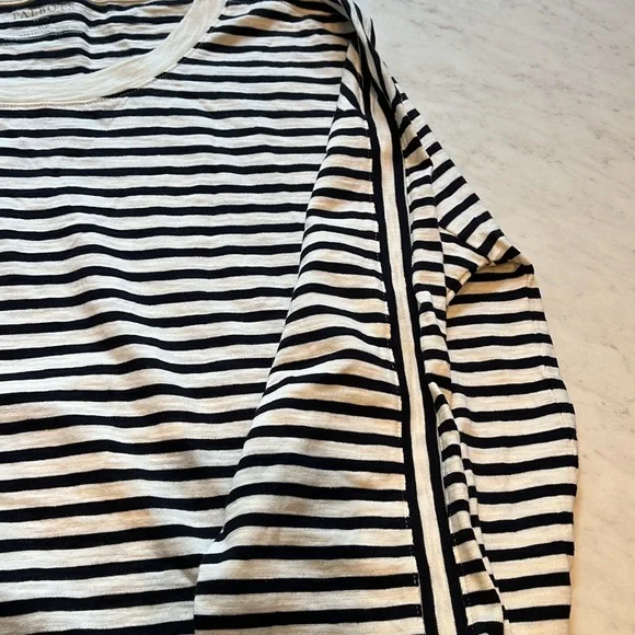 Talbots Black Long Sleeve Striped Tee Shirt. NWT. XLP - Picture 7 of 8